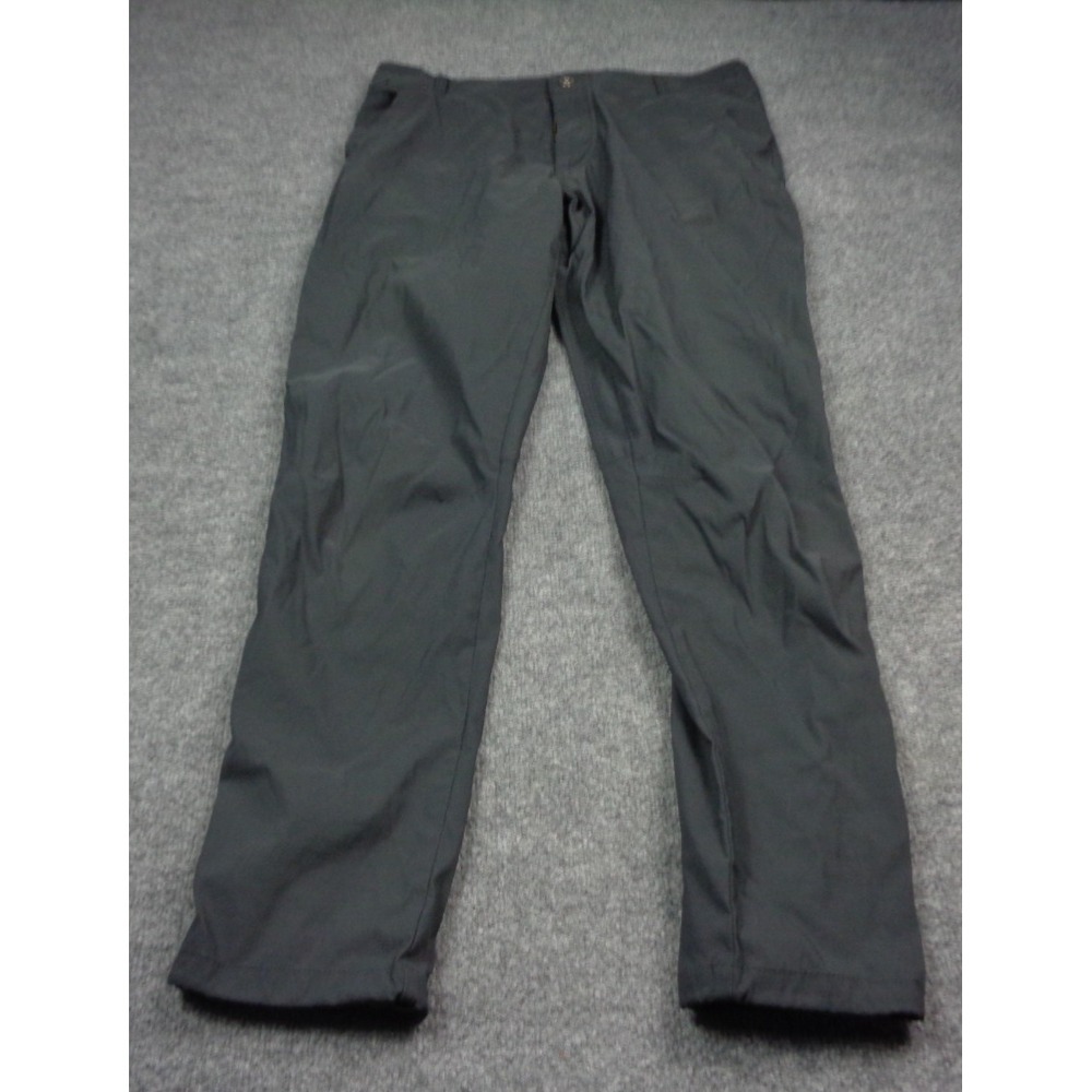 Kuhl Renegade Afire Chino Pants Men 34x34 Gray Nylon Stretch Hiking Outdoor FLAW